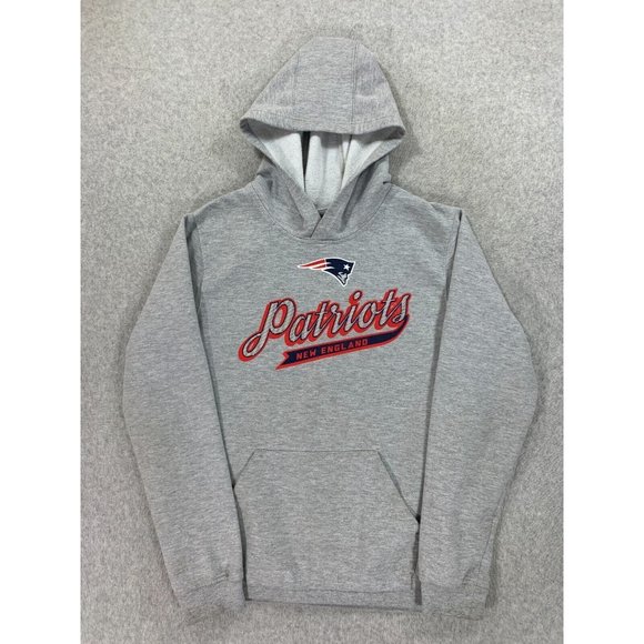 New England Patriots NFL Team Apparel Hoodie Sweatshirt (Youth XL) Gray - Picture 1 of 13
